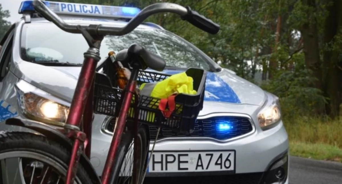 Pijany rowerzysta (zdjęcie ilustracyjne fot. KPP w Wyszkowie)