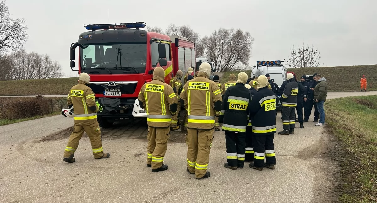 Poszukiwania zaginionego mężczyzny na terenie gminy Leoncin (fot. KP PSP w Nowym Dworze Mazowieckim)