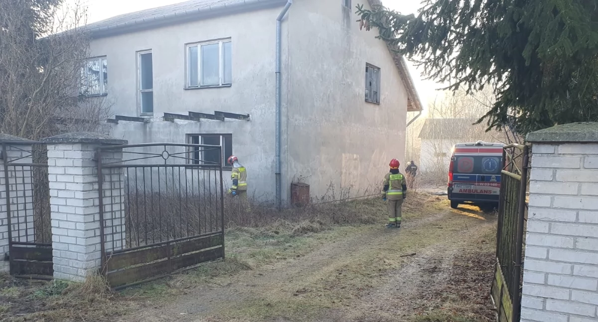 Zatrucie tlenkiem węgla w Janowie Mikołajówce (fot. KP PSP w Nowym Dworze Mazowieckim)