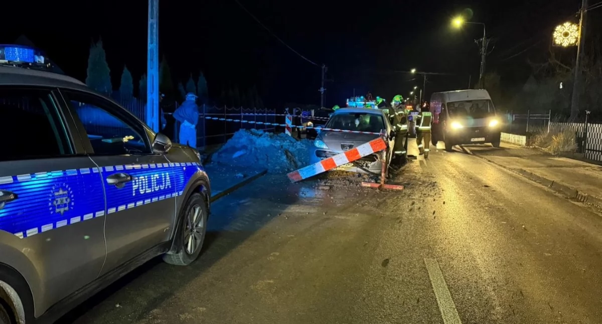 Wypadek drogowy w Dobrzyniu (fot. KP PSP w Nowym Dworze Mazowieckim)