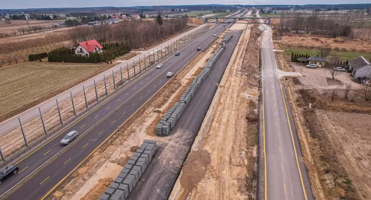 Budowa odcina S7 - Płońsk Południe-Załuski Źródło: GDDKiA