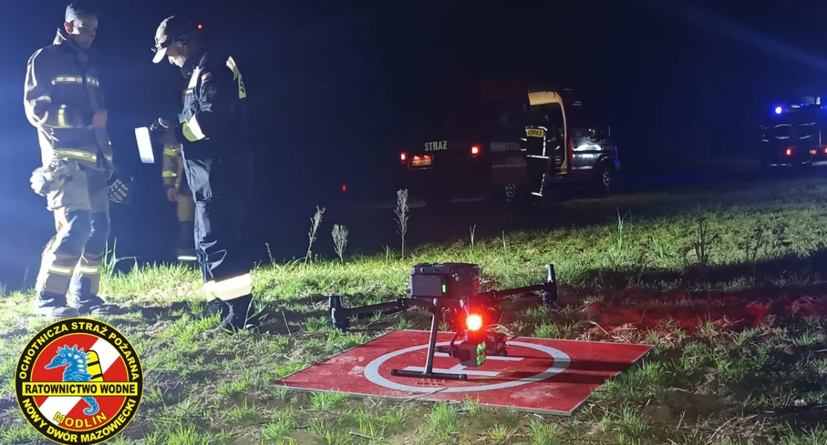 Poszukiwania zaginionego mężczyzny w gminie Zakroczym (fot. OSP Ratownictwo Wodne)