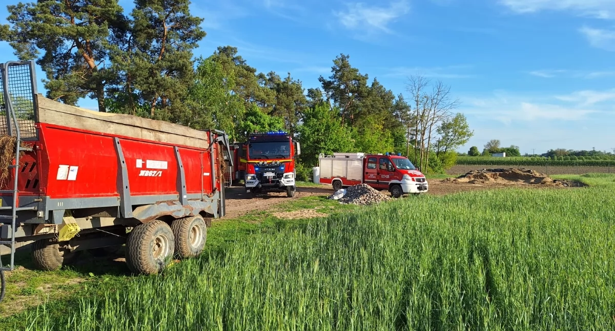 Interwencja służb ratowniczych w Pianowie-Daczkach (fot. KP PSP w Nowym Dworze Mazowieckim)