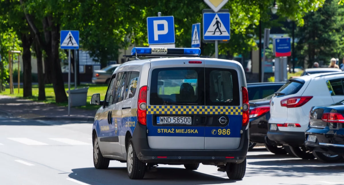 Radiowóz SM w Nowym Dworze Mazowieckim, fot. Kurier Nowodworski
