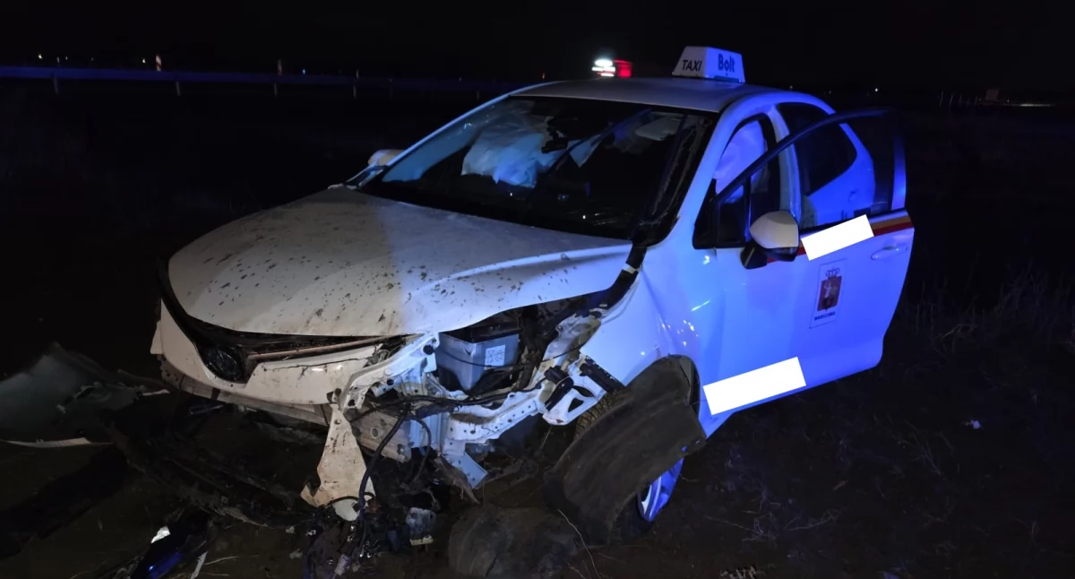 Wypadek w Strubinach (fot. KP PSP w Nowym Dworze Mazowieckim)
