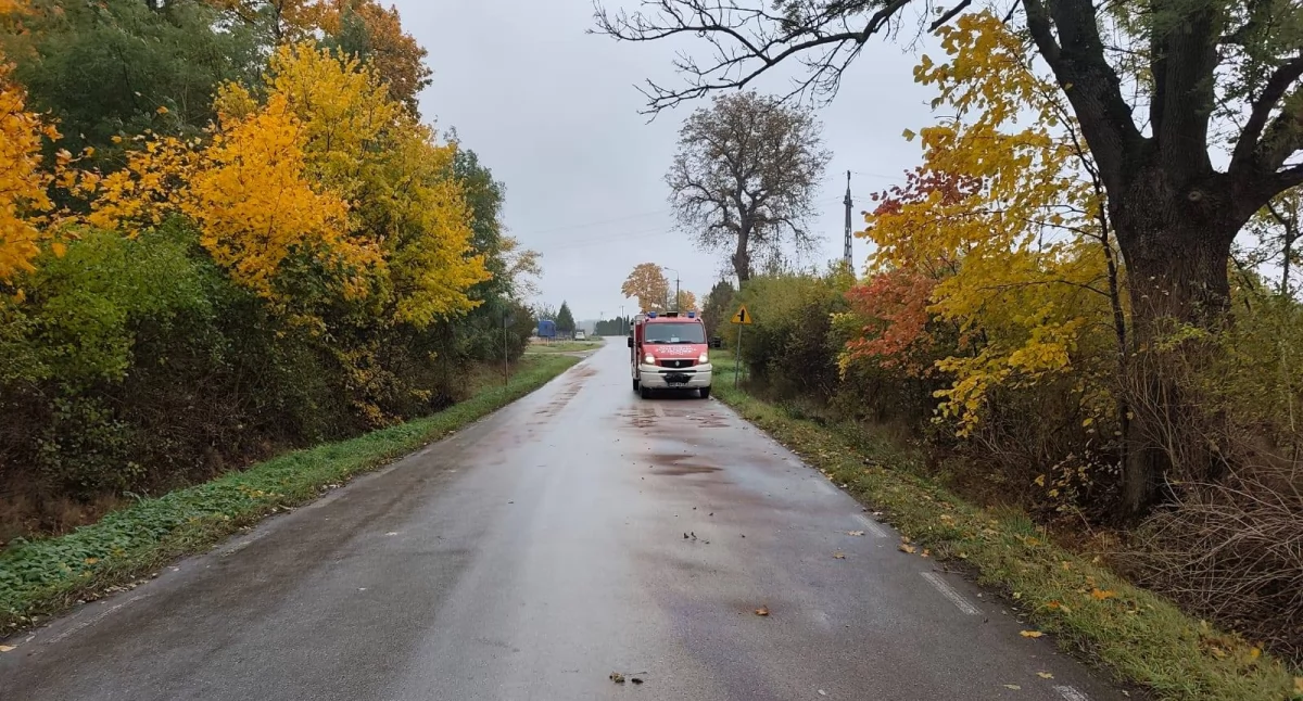 2,5 kilometrowa plama oleju w Lubominie (fot. OSP Jackowo)