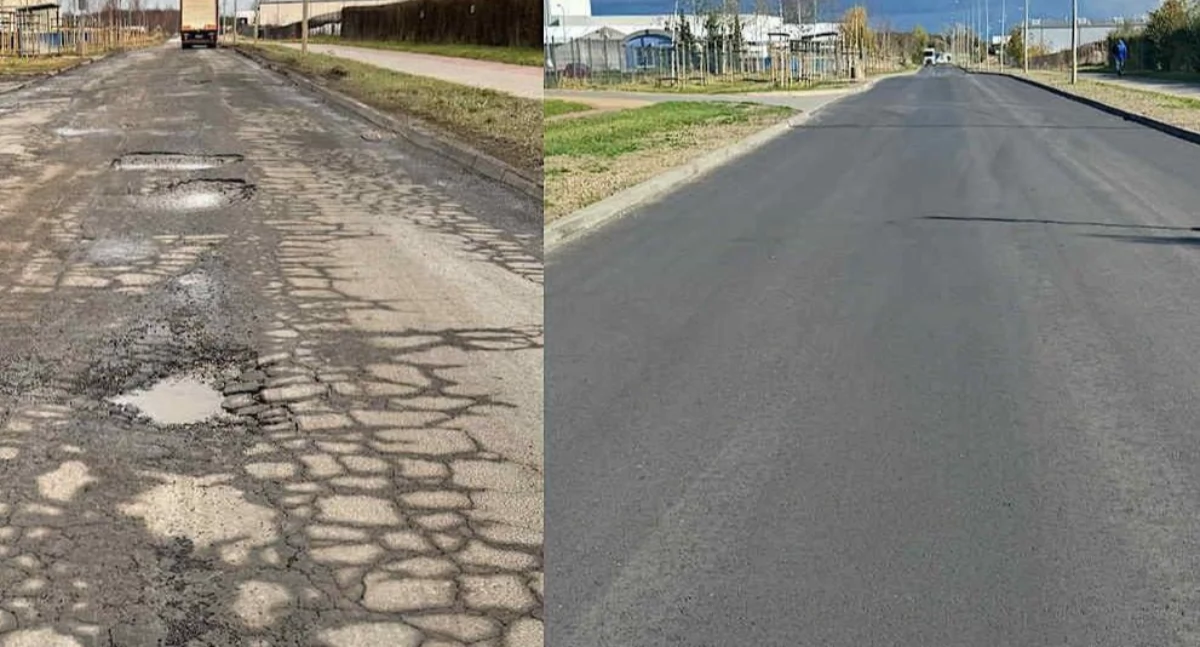 Ulica Przemysłowa w Nowym Dworze Mazowieckim, fot. Sebastian Sosiński, burmistrz Nowego Dworu Mazowieckiego Facebook