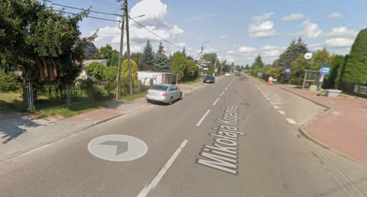 Ulica Mikołaja Kopernika w Nowym Dworze Mazowieckim, fot.www.google.com/maps