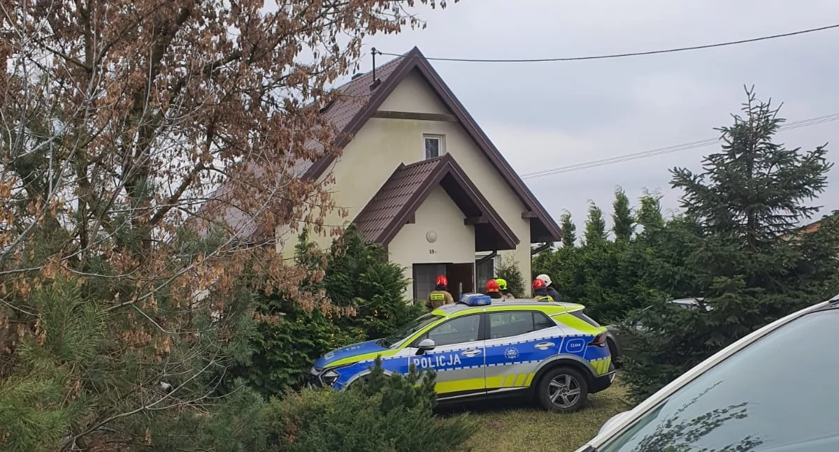 Interwencja służb ratowniczych w Wólce Smoszewskiej (fot. KP PSP w Nowym Dworze Mazowieckim)