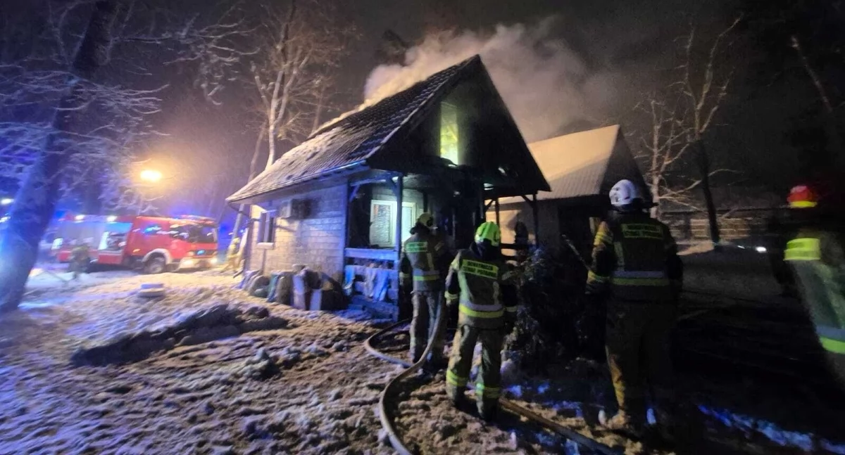 Pożar budynku w Czosnowie (fot. KP PSP w Nowym Dworze Mazowieckim)