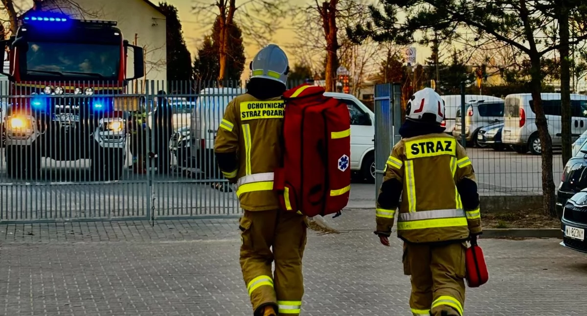 Interwencja służb ratowniczych w Nasielsku przy ul. Sportowej (fot. OSP Nasielsk) 