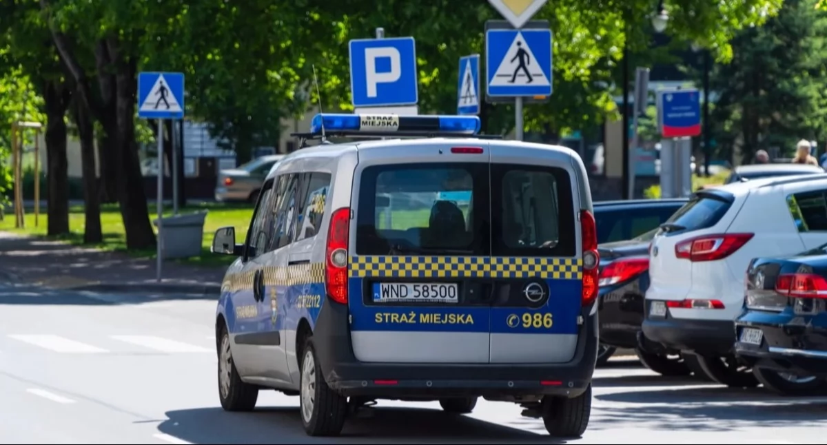 Radiowóz SM w Nowym Dworze Mazowieckim, fot. Kurier Nowodworski