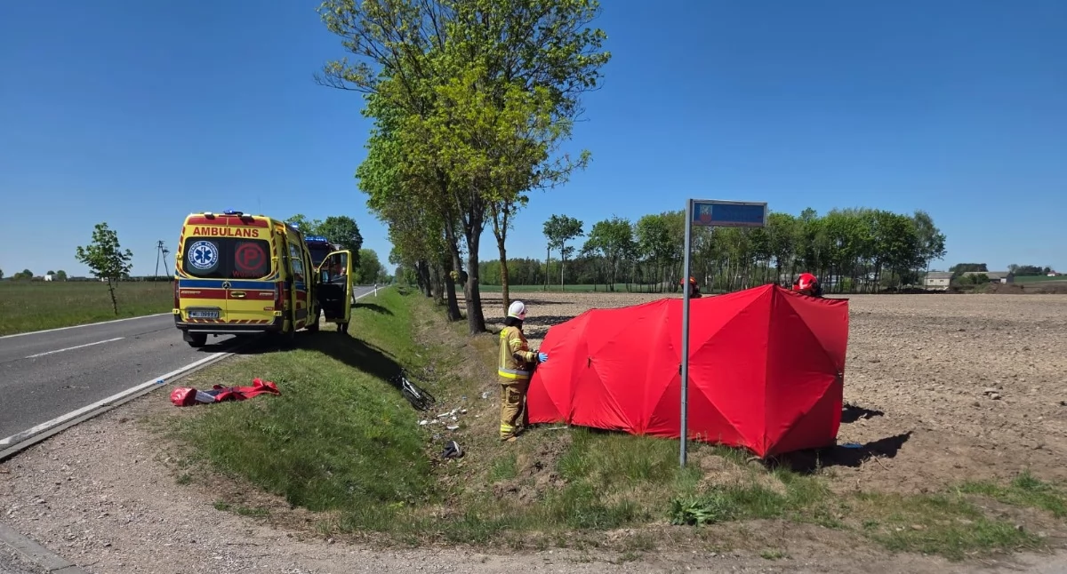 Interwencja służb ratowniczych w Popowie-Północ (fot. KP PSP w Nowym Dworze Mazowieckim)