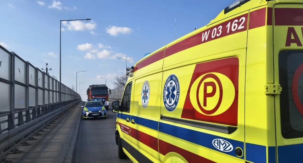 Interwencja służb ratowniczych na wiadukcie w Nowym Dworze Mazowieckim (zdjęcie poglądowe, fot. KP PSP w Nowym Dworze Mazowieckim)